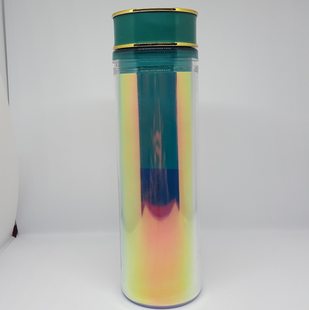 Tritan Iridescent Water Bottle Green Gold
